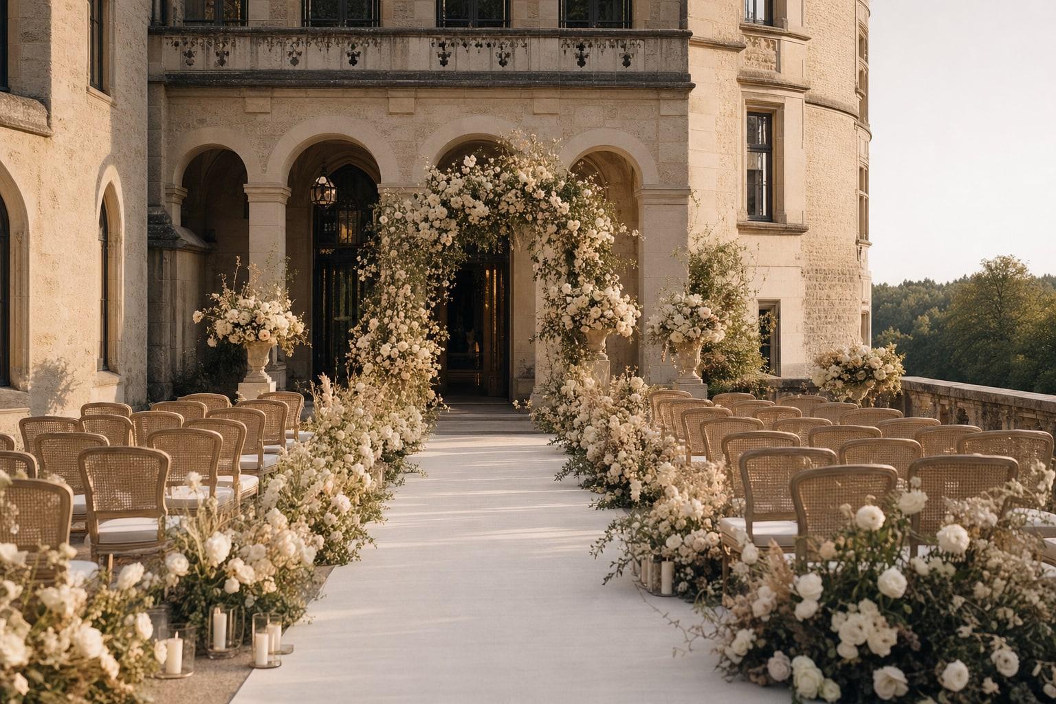 Schlosszeremonie mit goldenen Details